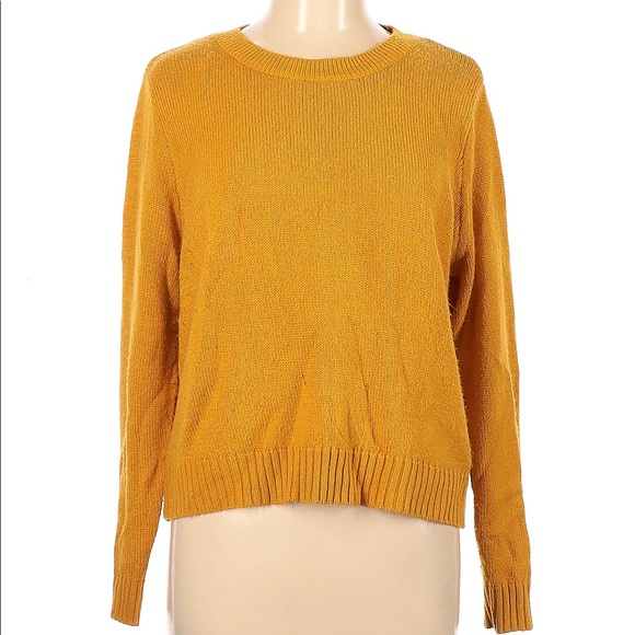 H&M Divided Yellow-Gold Cropped Sweater, size M, great condition, best offer - Picture 1 of 6